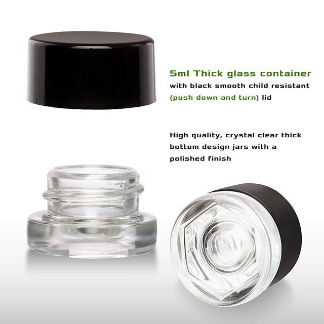 Clear Round Glass Jars - 5ml