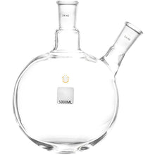 Load image into Gallery viewer, Short Path 2 Neck Round Bottom Flask 24/40 Fitting