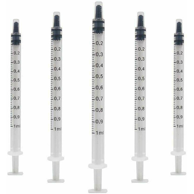 1ml Plastic Syringe Pack of 100
